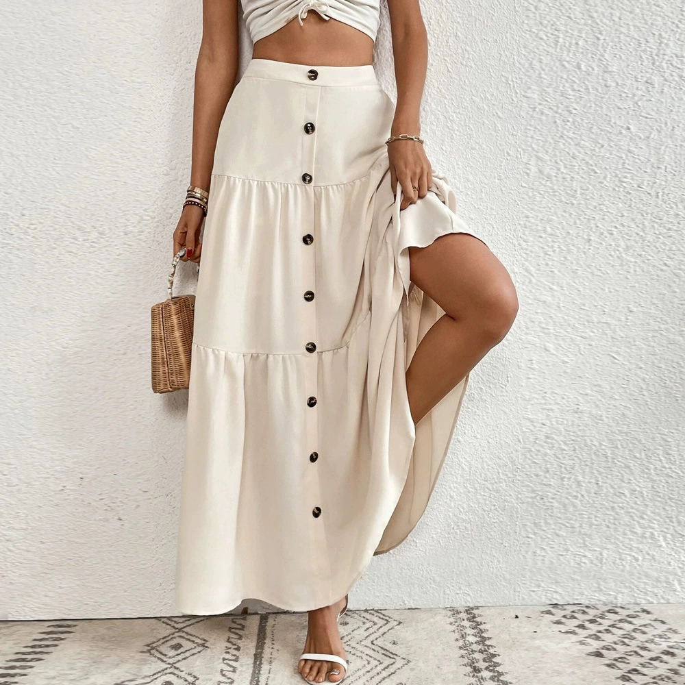 ZARA Chic Elastic Waist Tiered Skirt Vacation